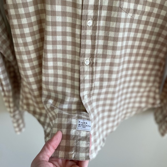 Frank & Eileen Button Down "the Barry" - Camel Check/Plaid - Extra Small XS - Picture 11 of 16